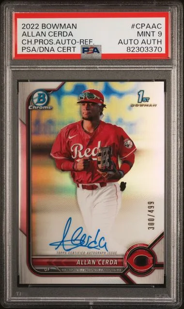 2022 Bowman Chrome Allan Cerda Prospect Autographs Refractor #CPA-AC card image