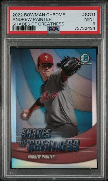 2022 Bowman Chrome Andrew Painter Shades Of Greatness #SG-11 card image