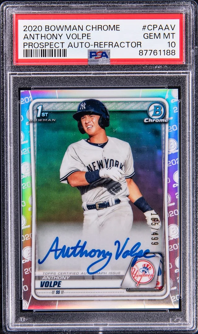 2022 Bowman Chrome Anthony Volpe Prospect Autograph Refractor #CPA-AV card image