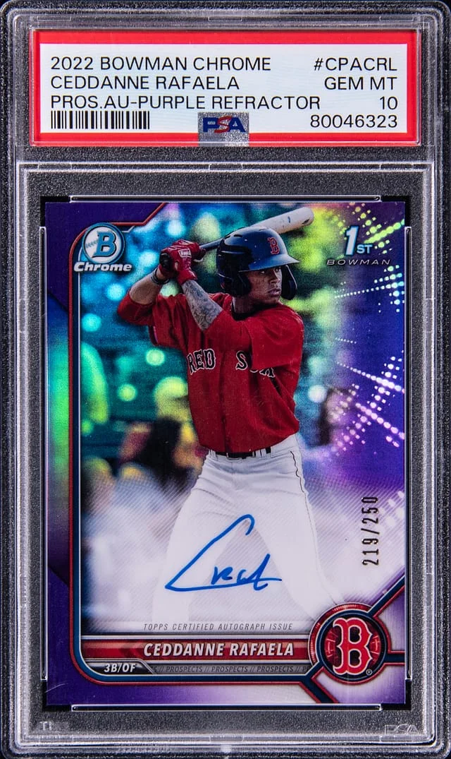2022 Bowman Chrome Ceddanne Rafaela Prospect Autographs #CPA-CRL card image