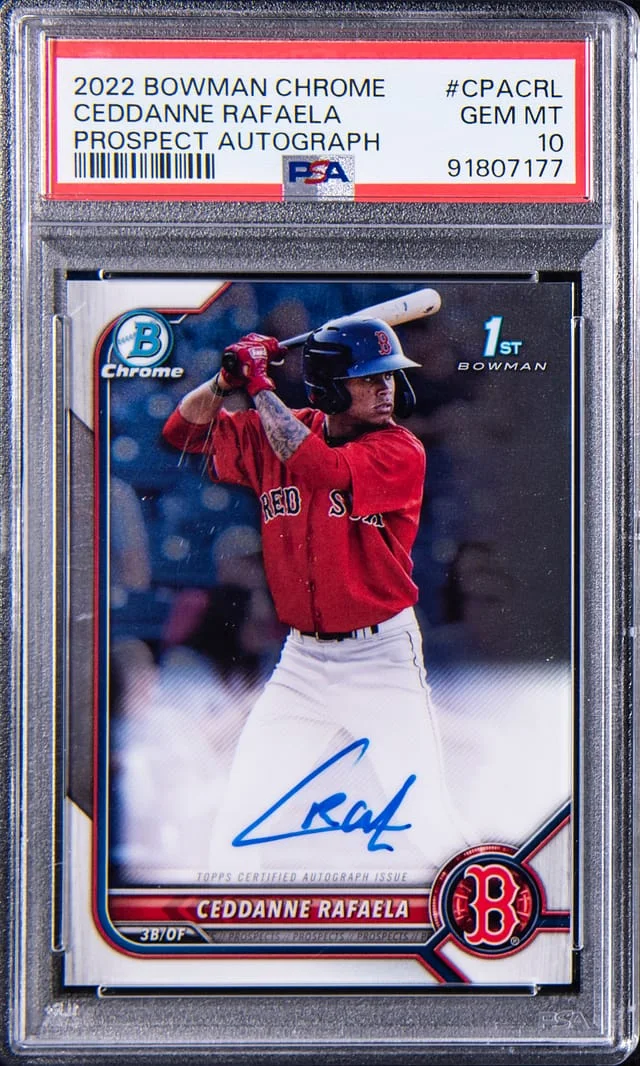 2022 Bowman Chrome Ceddanne Rafaela Prospect Autographs #CPACRL card image