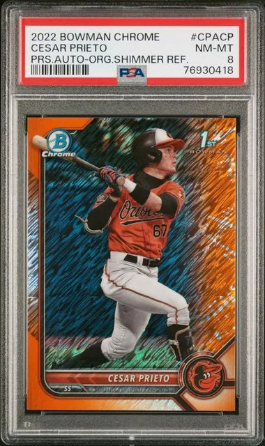2022 Bowman Chrome Cesar Prieto Prospect Autographs #CPACP card image