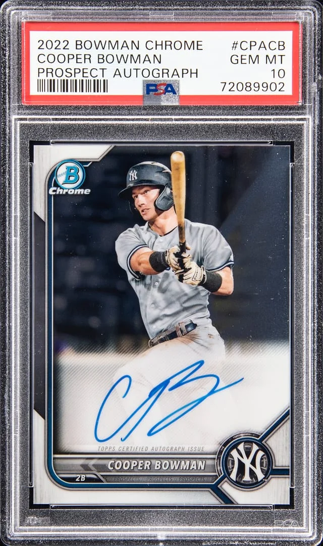2022 Bowman Chrome Cooper Bowman Prospect Autograph #CPACB card image