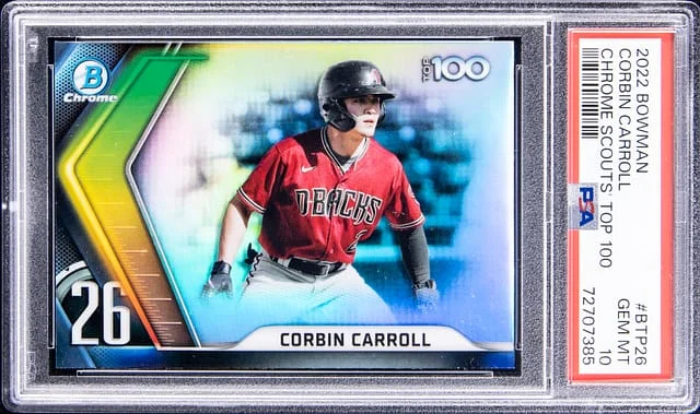 2022 Bowman Chrome Corbin Carroll Scouts' Top 100 #BTP-26 card image
