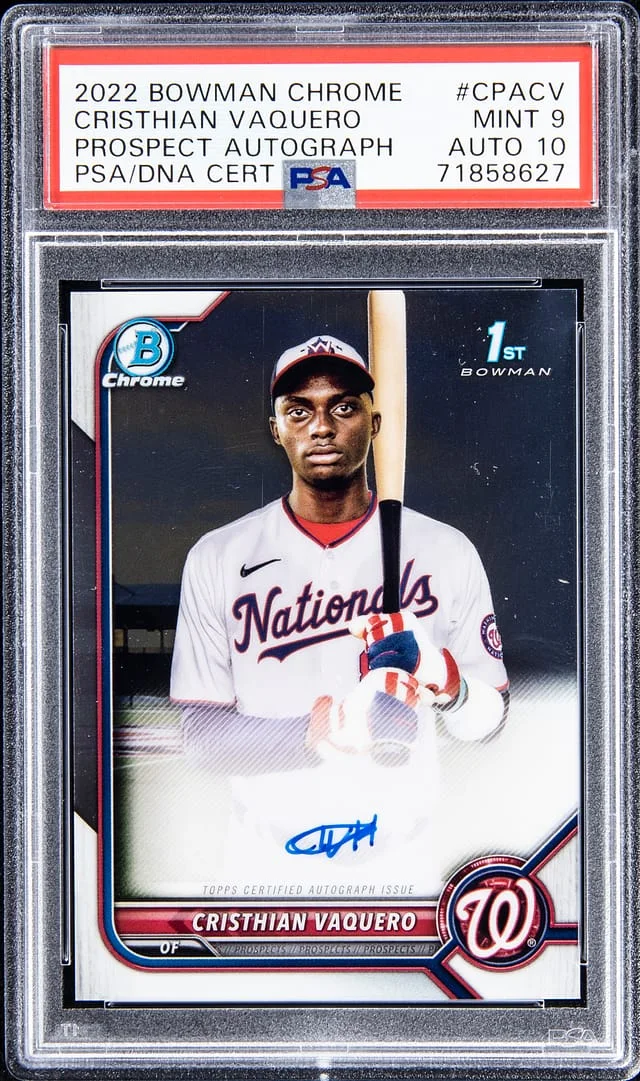 2022 Bowman Chrome Cristhian Vaquero Prospect Autographs #CPACV card image