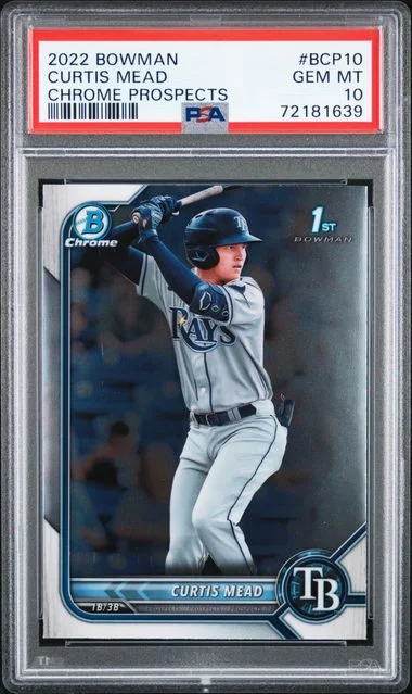 2022 Bowman Chrome Curtis Mead #BCP-10 card image