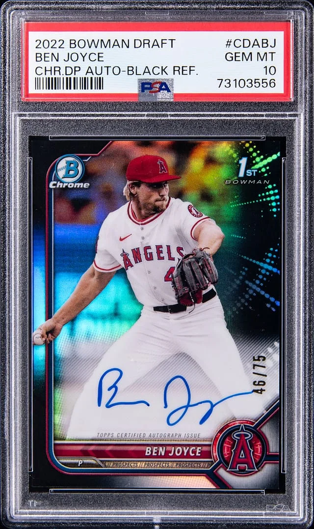 2022 Bowman Chrome Draft Ben Joyce Chrome Draft Pick Autograph Black Refractor #CDABJ card image