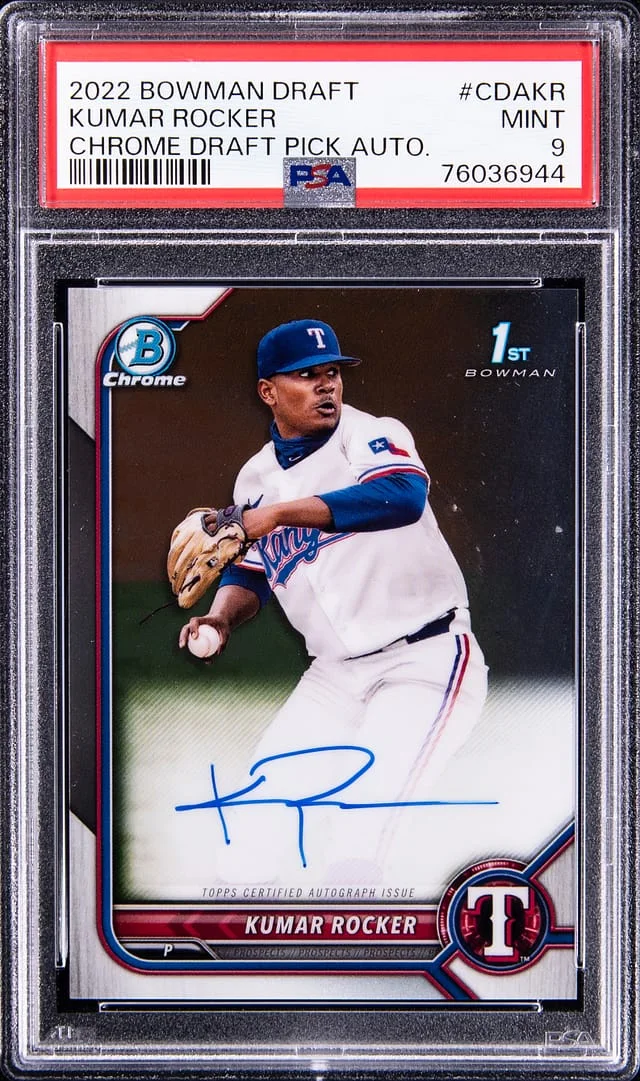 2022 Bowman Chrome Draft Kumar Rocker Autographed Refractor #CDAKR card image