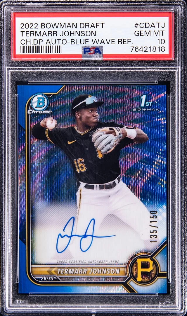 2022 Bowman Chrome Draft Termarr Johnson Pick Autographs #CDA-TJ card image