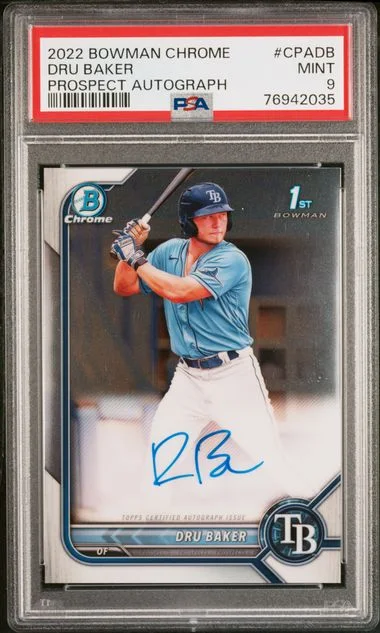 2022 Bowman Chrome Dru Baker Prospect Autographs #CPA-DB card image