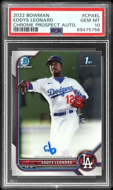 2022 Bowman Chrome Eddys Leonard Prospect Autographs #CPA-EL card image