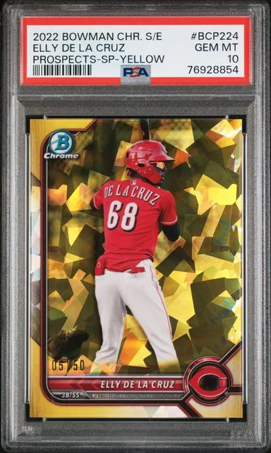 2022 Bowman Chrome Elly De La Cruz Edition Prospects SP Yellow #BCP-224 card image