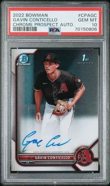 2022 Bowman Chrome Gavin Conticello Prospect Autographs #CPAGC card image