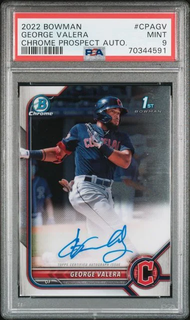 2022 Bowman Chrome George Valera Prospect Autographs #CPA-GV card image