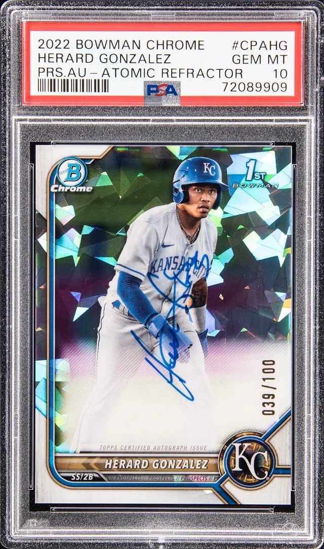 2022 Bowman Chrome Herard Gonzalez Prospect Autographs Purple Refractor #CPAHG card image