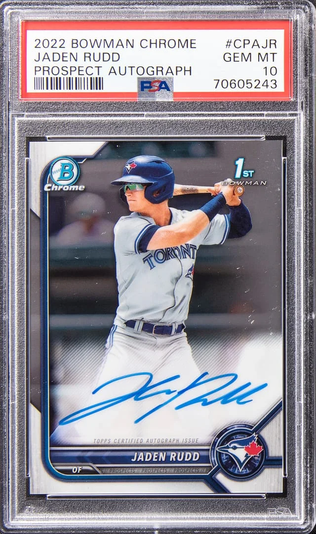 2022 Bowman Chrome Jaden Rudd Prospect Autograph #CPA-JR card image