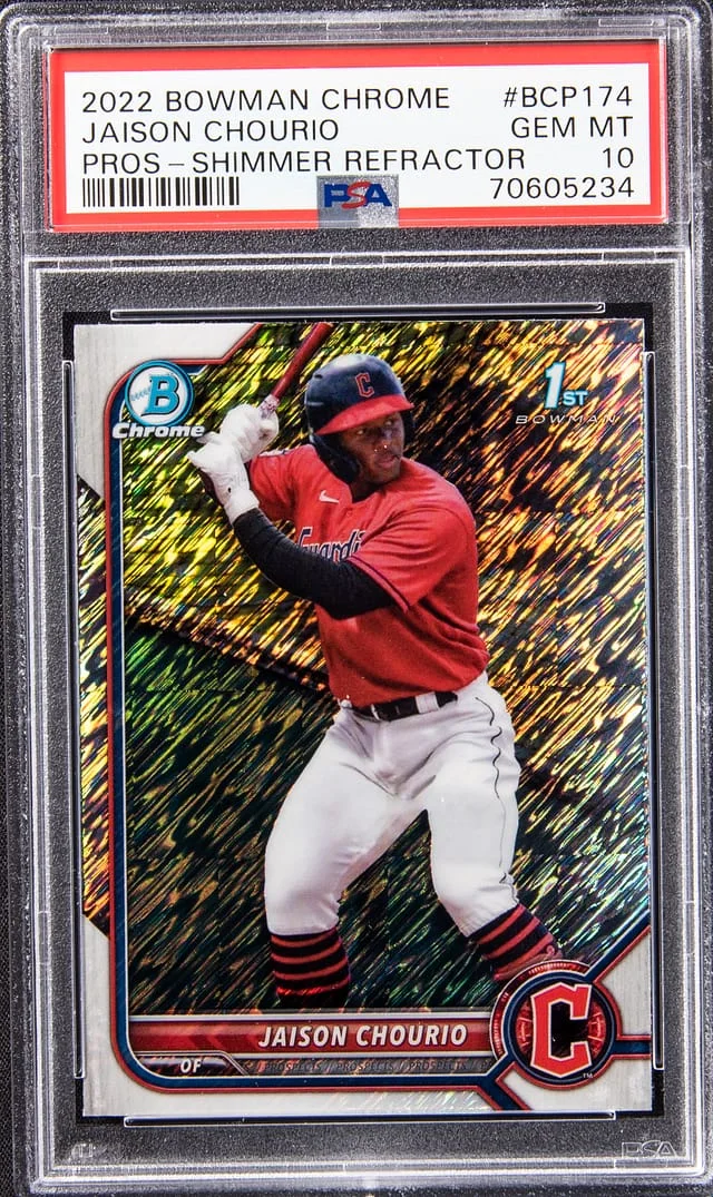 2022 Bowman Chrome Jaison Chourio Prospect Shimmer Refractor #BCP-174 card image