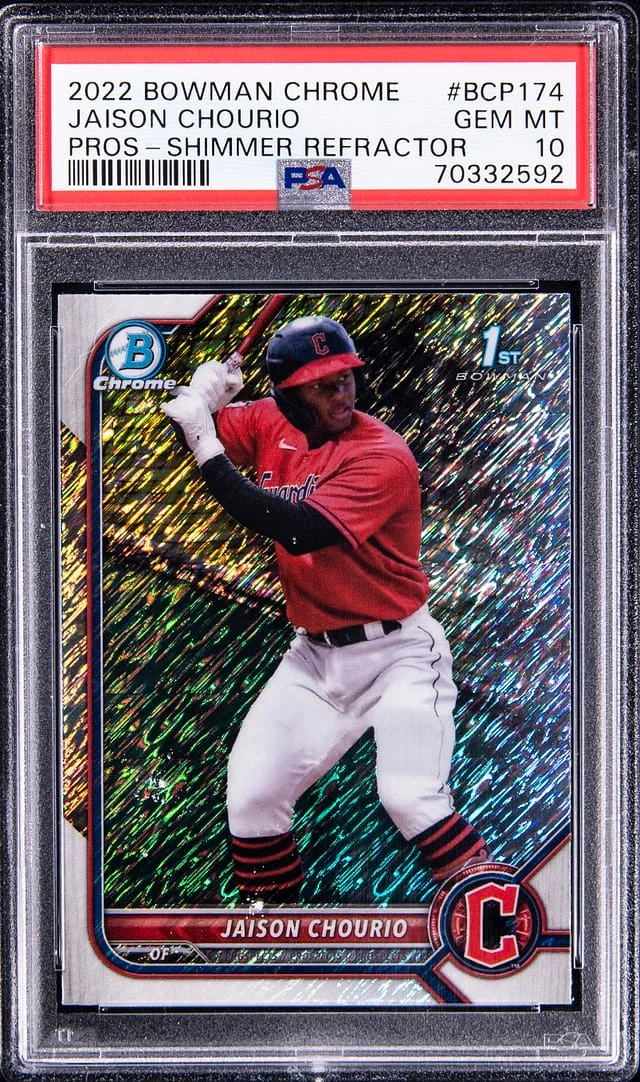 2022 Bowman Chrome Jaison Chourio Prospect Shimmer Refractor #BCP174 card image