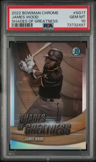 2022 Bowman Chrome James Wood Shades Of Greatness #SG-17 card image