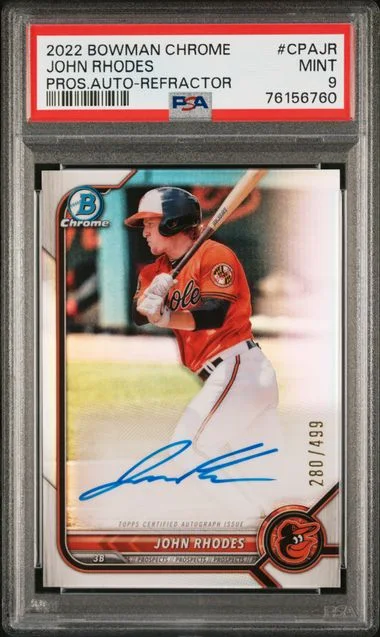 2022 Bowman Chrome John Rhodes Prospect Autographs #CPAJR card image