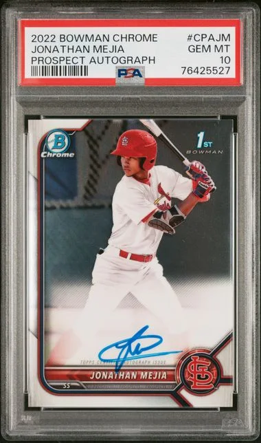 2022 Bowman Chrome Jonathan Mejia Prospect Autographs #CPA-JM card image