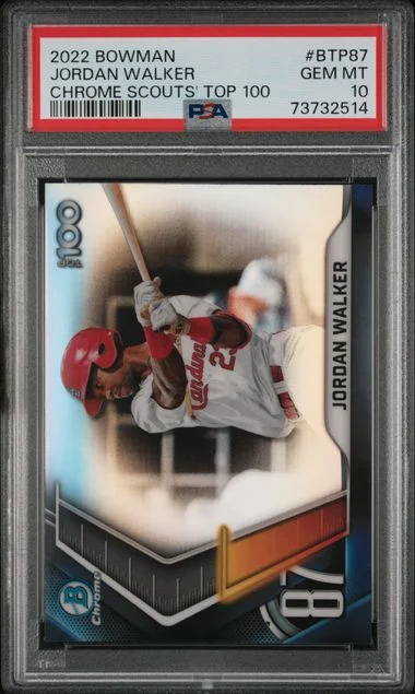 2022 Bowman Chrome Jordan Walker Scouts' Top 100 #BTP-87 card image