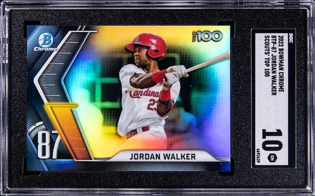 2022 Bowman Chrome Jordan Walker Scouts Top 100 #BTP87 card image