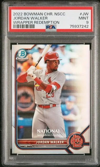 2022 Bowman Chrome Jordan Walker NSCC Wrapper Redemption #NSCCP-JW card image