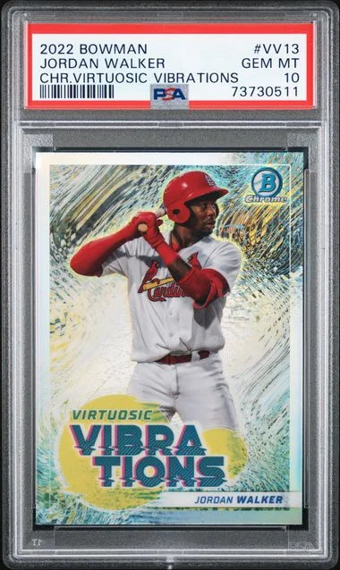 2022 Bowman Chrome Jordan Walker Virtuosic Vibrations #VV-13 card image