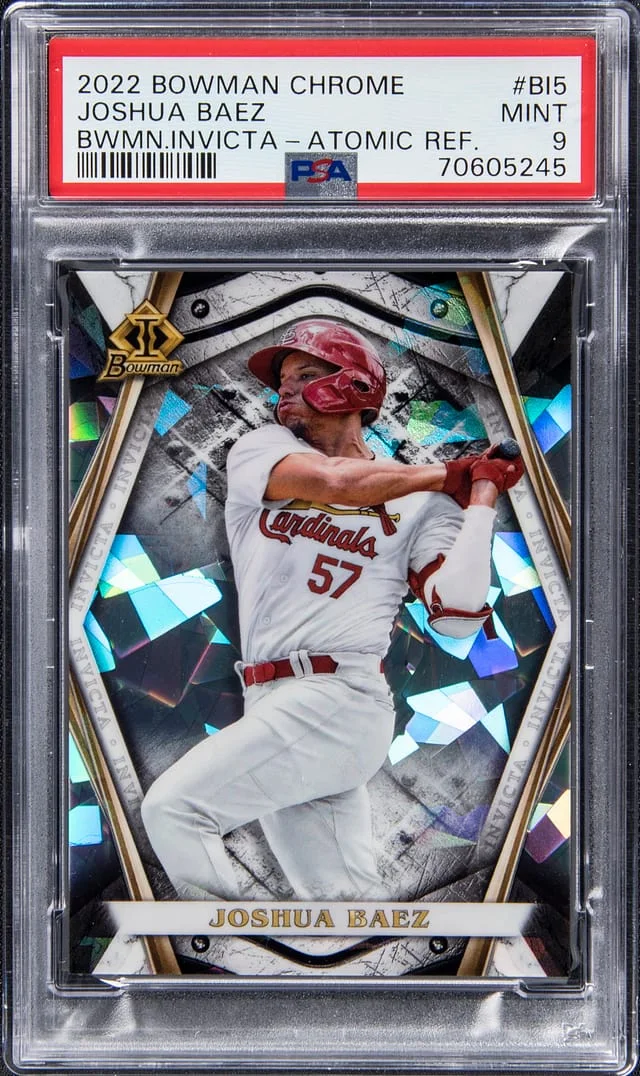 2022 Bowman Chrome Joshua Baez Bowman Invicta Atomic Refractor #BI-5 card image