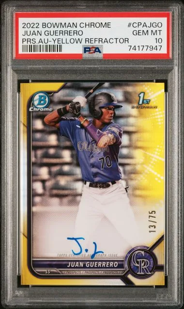 2022 Bowman Chrome Juan Guerrero Prospect Autographs #CPAJGO card image