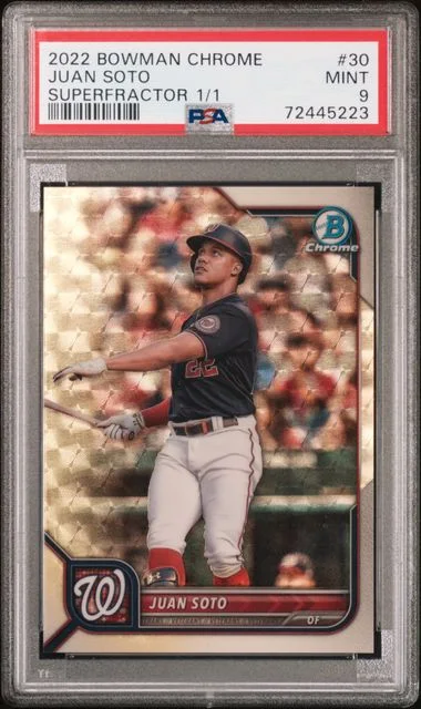 2022 Bowman Chrome Juan Soto SuperFractor #30 card image