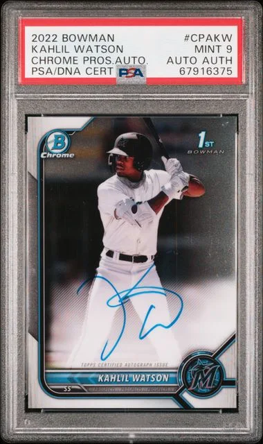 2022 Bowman Chrome Kahlil Watson Prospect Autographs #CPA-KW card image