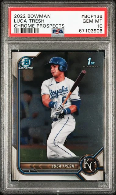 2022 Bowman Chrome Luca Tresh #BCP-136 card image