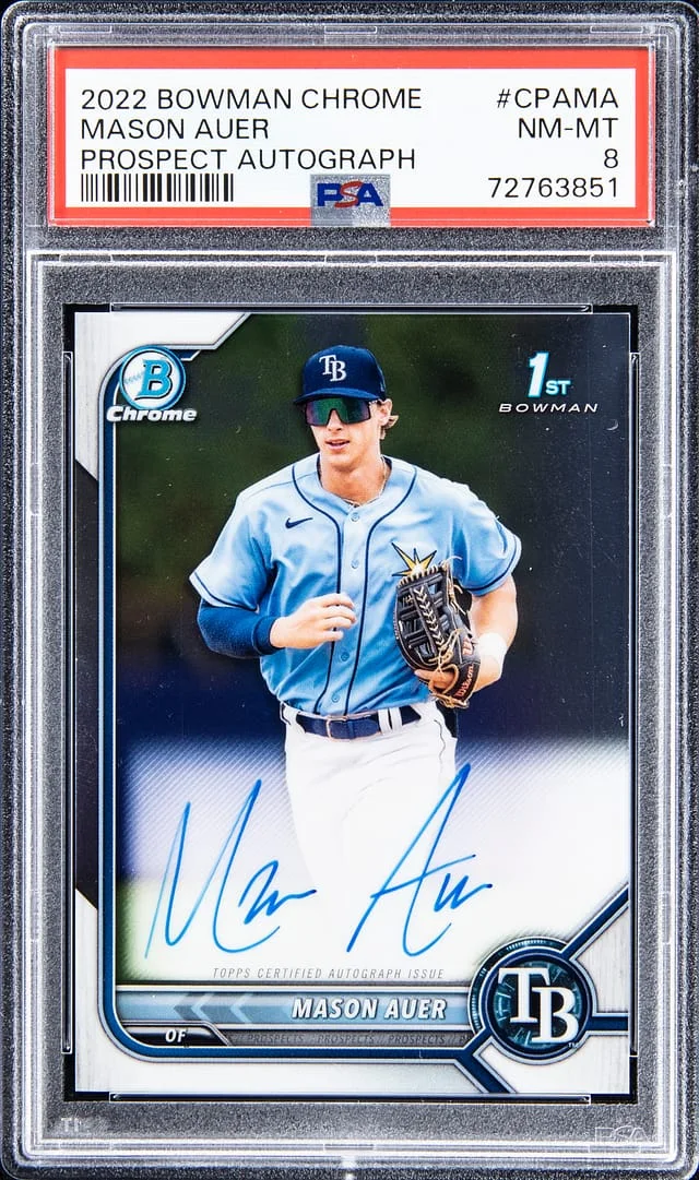 2022 Bowman Chrome Mason Auer Prospect Autograph #CPAMA card image