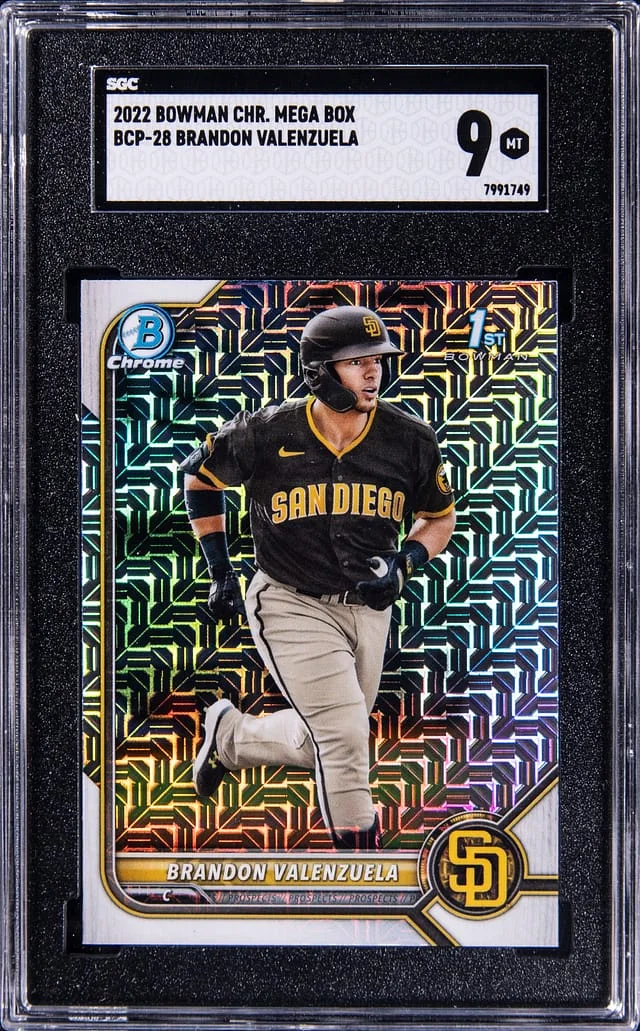 2022 Bowman Chrome Mega Box Brandon Valenzuela #BCP28 card image