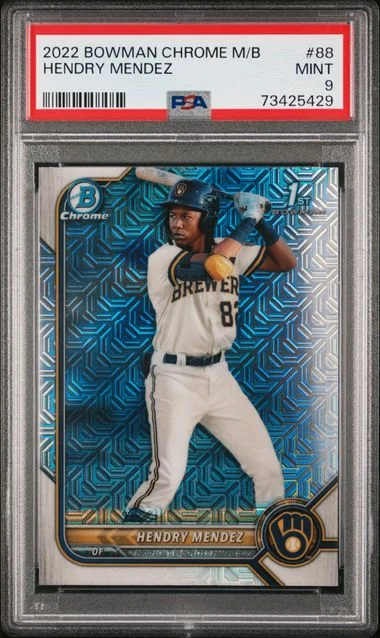 2022 Bowman Chrome Mega Box Hendry Mendez #BCP-88 card image