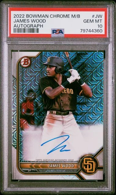 2022 Bowman Chrome Mega Box James Wood Autograph #JW card image