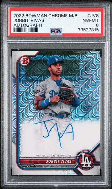 2022 Bowman Chrome Mega Box Jorbit Vivas Autograph #BCMA-JVS card image
