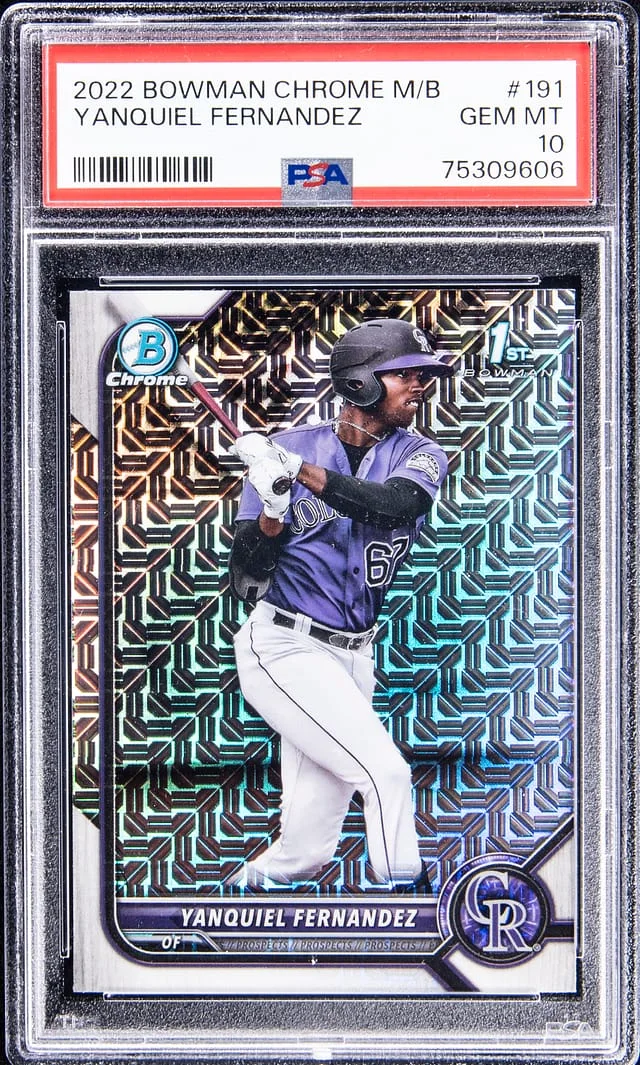 2022 Bowman Chrome Mega Box Yanquiel Fernandez #191 card image