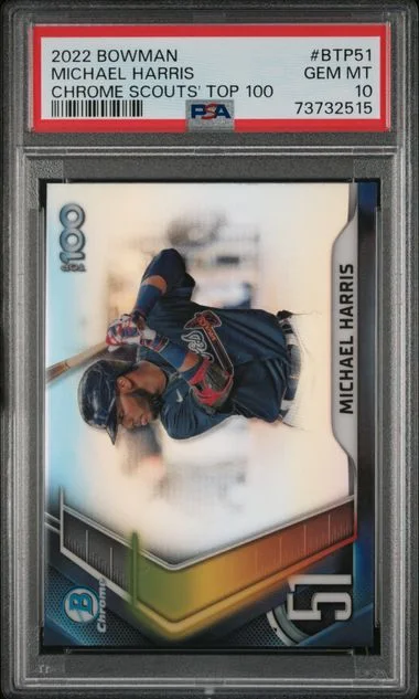 2022 Bowman Chrome Michael Harris Scouts' Top 100 #BTP-51 card image