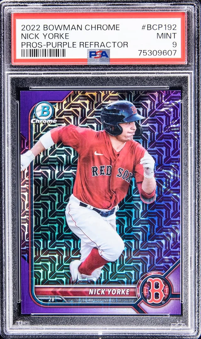 2022 Bowman Chrome Nick Yorke Prospect Purple Refractor #BCP192 card image