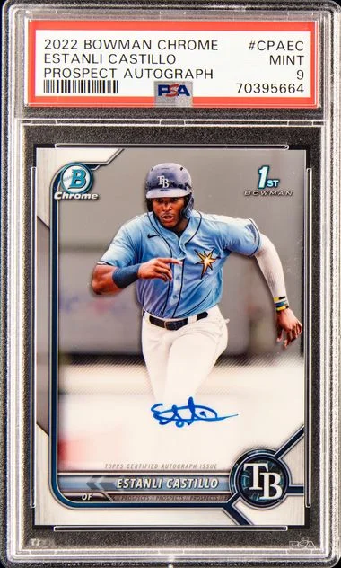 2022 Bowman Chrome Prospect Autographs Cpaec Estanli Castillo #no-number card image