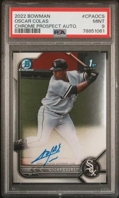 2022 Bowman Chrome Prospect Autographs Cpaocs Oscar Colas #no-number card image
