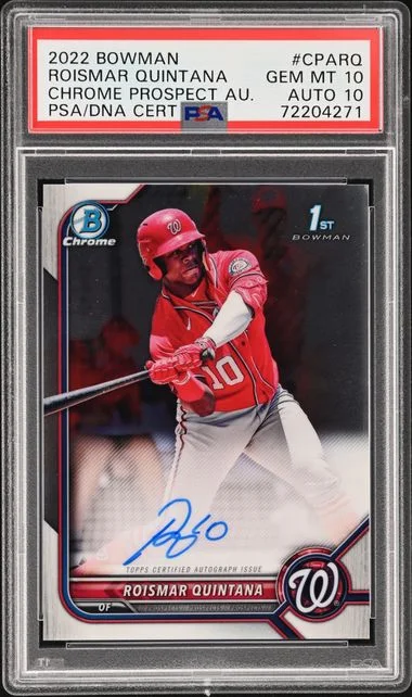 2022 Bowman Chrome Prospect Autographs Cparq Roismar Quintana #no-number card image