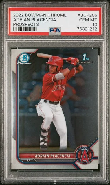 2022 Bowman Chrome Prospects Adrian Placencia #BCP-205 card image