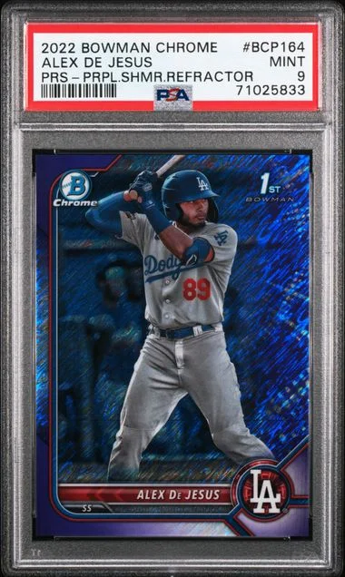 2022 Bowman Chrome Prospects Alex De Jesus Purple Shimmer Refractor #BCP164 card image