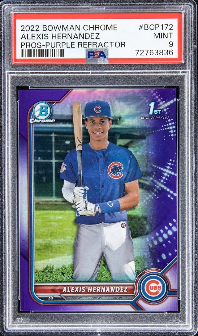 2022 Bowman Chrome Prospects Alexis Hernandez Speckle Refractor #BCP172 card image