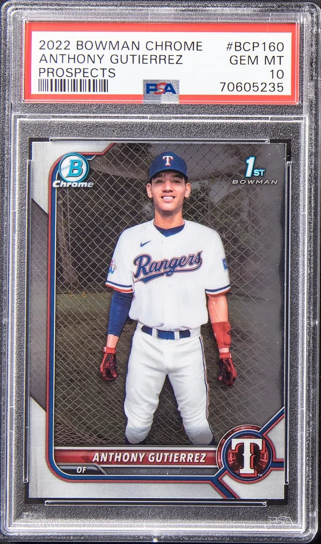 2022 Bowman Chrome Prospects Anthony Gutierrez #BCP-160 card image