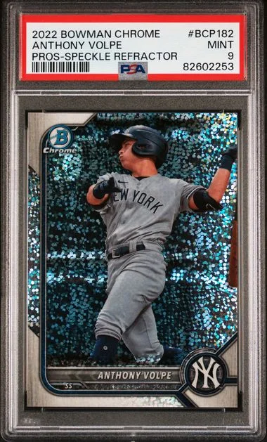 2022 Bowman Chrome Prospects Anthony Volpe Speckle Refractor #BCP182 card image